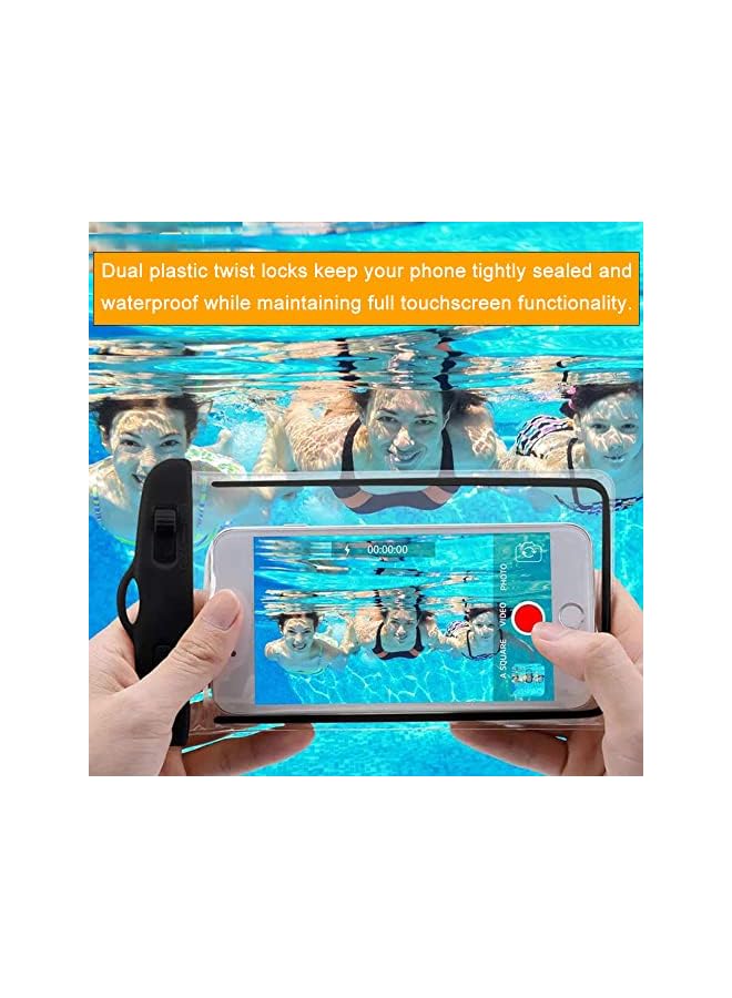 أكس سبرينج حقيبة هاتف مقاومة للماء 2 حزمة Ipx8 حافظة هاتف مقاومة للماء حافظة هاتف مقاومة للماء حقيبة جافة مع حبل ترقية حقيبة هاتف خلوي مقاومة للماء متوافقة مع آيفون وأندرويد - Image 3