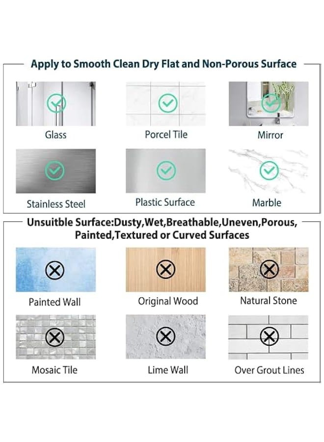 Suction Cup Hooks for Shower, Heavy Duty Vacuum Shower Hooks for Inside Shower, Matte Black-Plated Plished Super Suction for Kitchen Bathroom Restroom, 8 Pack - Image 4