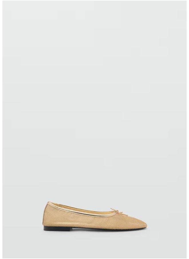 MANGO Casual Mesh Bow Ballerina  - Image 1