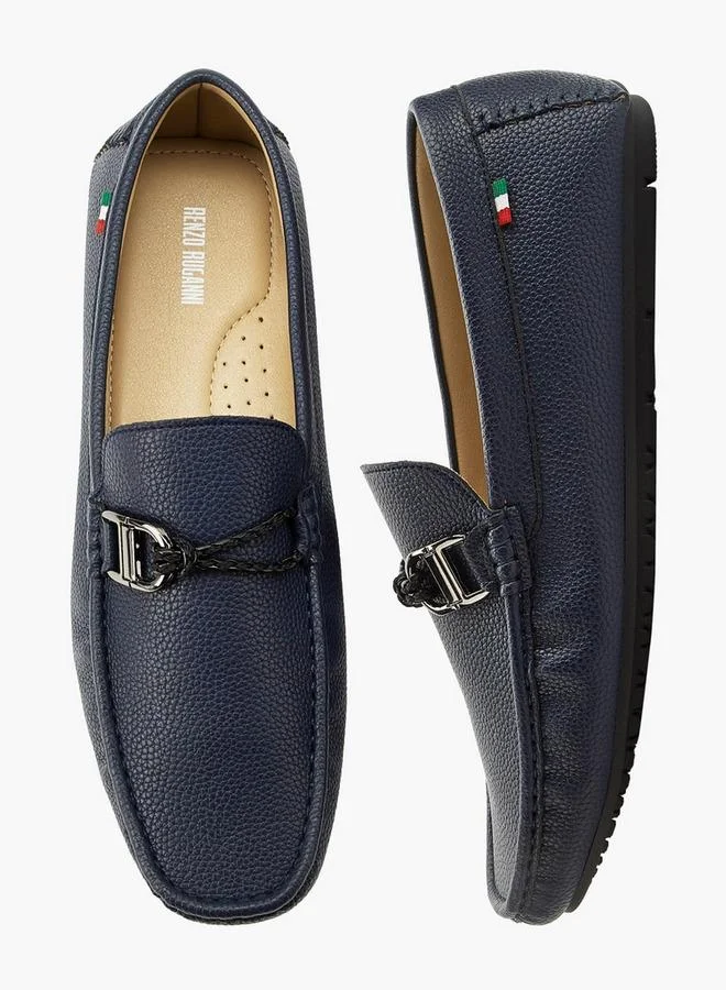رينزو روجاني Men Textured Lightweight Professional Loafers