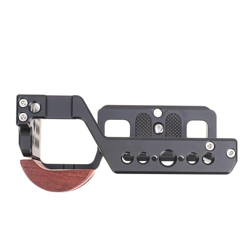 Hersmay ZV-E10 Camera Cage with Wooden Side Handle Cage Rig for Sony ZV-E10 DSLR Camera Accessories Built-in Threaded Holes, Cold Shoe and Quick Release Plate fit Arca Type - Image 5