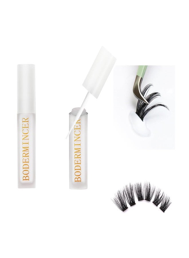 Bodermincer DIY at Home Lash Glue Cluster Lash Glue Clear Lash Bond Mild Waterproof Eyelash Glue Long Lasting (Black) - Image 1