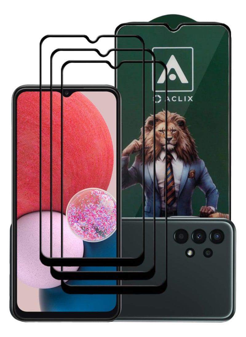 ACLIX 3 Pieces Antistatic ESD Dustproof Premium Quality High Definition Tempered Glass Screen Protector Designed For Samsung Galaxy A13 - Image 1