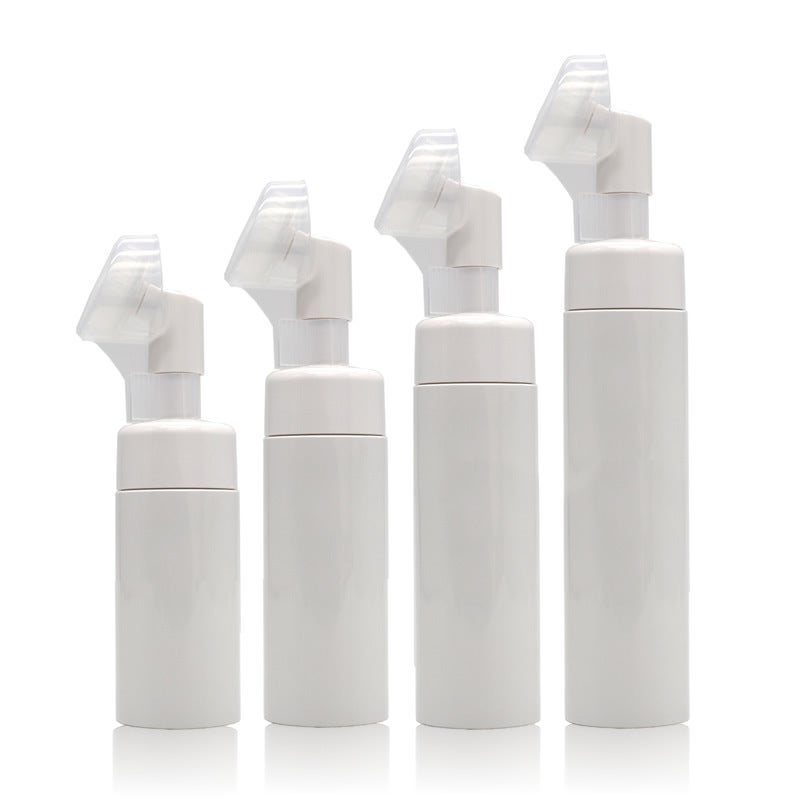general PET Plastic Foaming Bottle with Silicone Brush for Facial Cleanser, Portable Foam Dispenser - Image 3