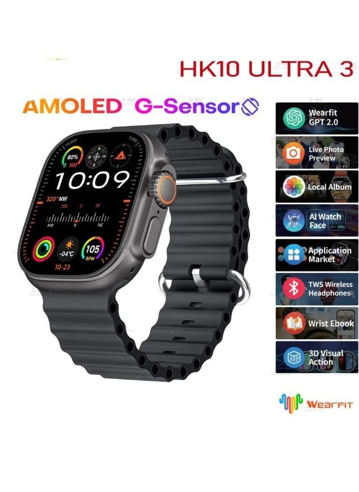 ساعة ذكية HK10 ULTRA 3 - شاشة AMOLED مقاس 2.02 بوصة - pzsku/Z0068BF33E35F7153C7ACZ/45/_/1732547958/ac7dbbfd-ce63-4b94-99fa-a7d6e6a8793c