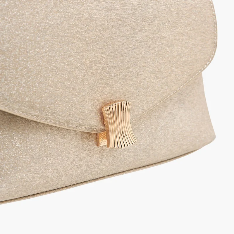 Flora Bella By Shoexpress Women's Textured Crossbody Bag with Detachable Strap and Flap Closure Ramadan Collection