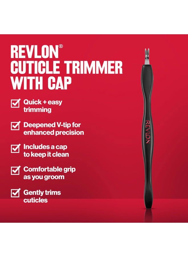 Revlon Cuticle Trimmer With Cap, High Precision V-Tip and Comfortable Grip for Gentle and Easy Trimming, 1 Count - Image 3
