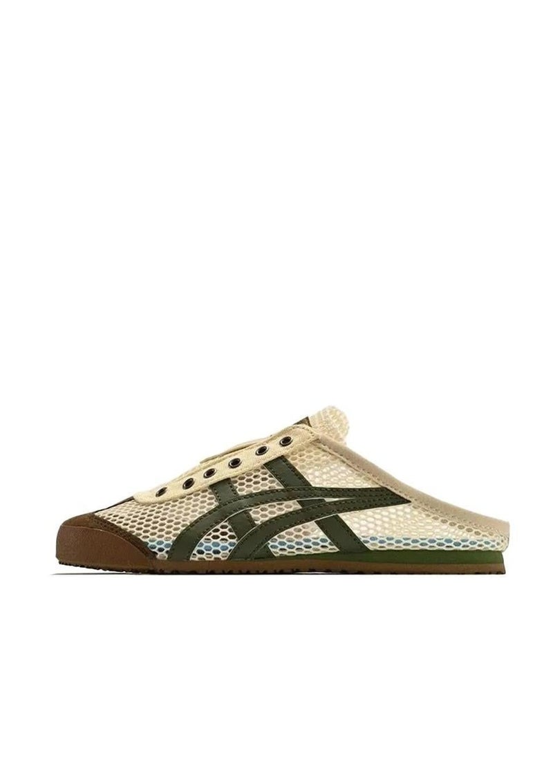 Onitsuka Tiger Men and Women Mexico66 Sabot - Slip On Cool Summer Casual Sandals Athlesiure/Colorblock Sneakers Brown/Green  - Image 1