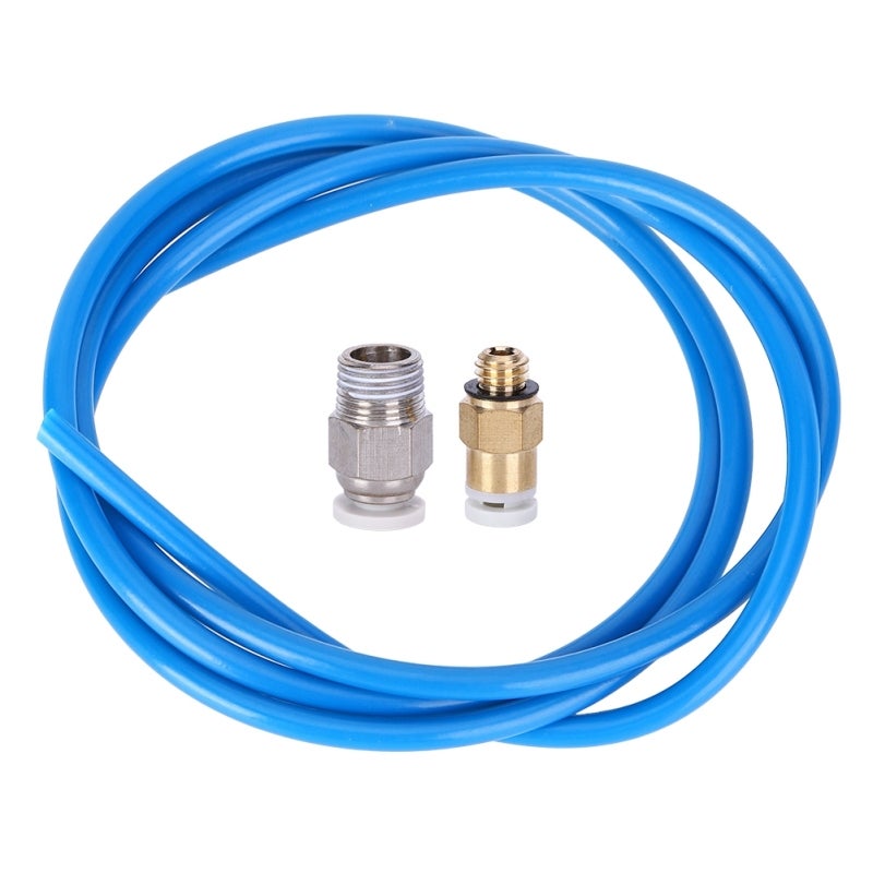 أنبوب تغذية PTFE بطول 2 متر - مجموعة فوهة PTFE عن بُعد - أنبوب طابعة ثلاثية الأبعاد مقاوم للتآكل وذاتي التشحيم مع موصل هوائي M10 للتغذية عن بُعد - Image 1