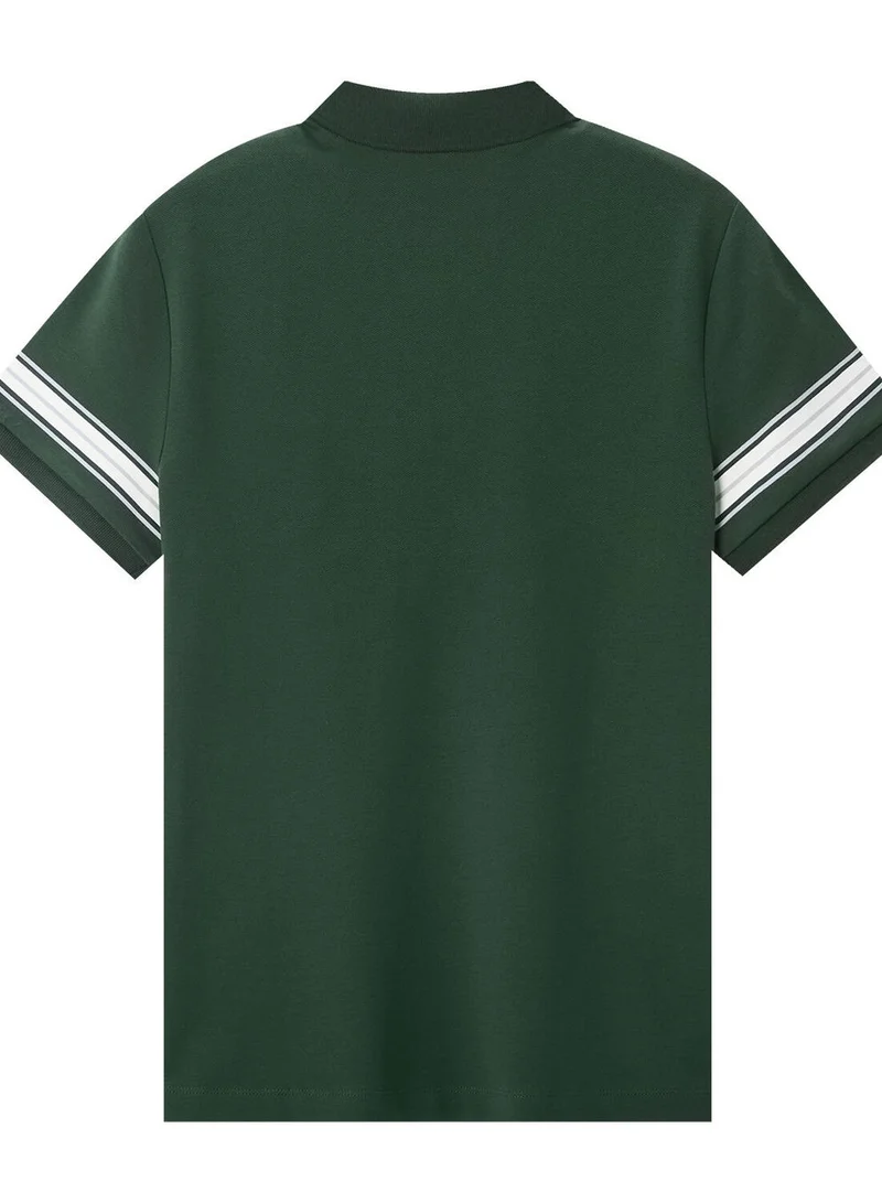 GIORDANO Women's Bold Embroidery Cotton Pique Polo - Slim Fit, Short Sleeve