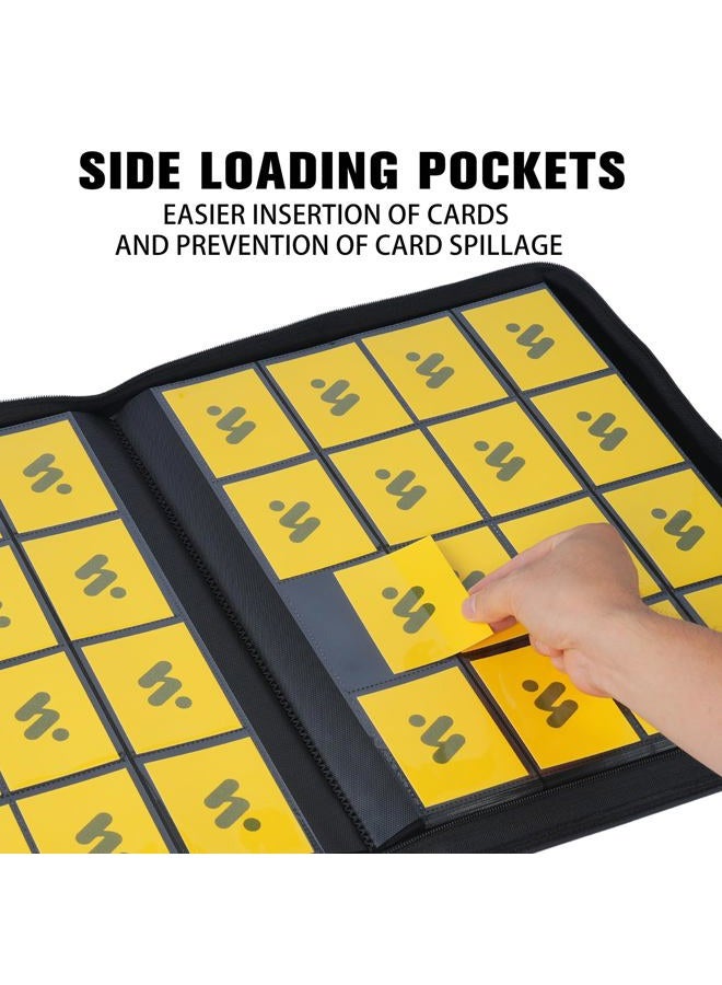 MORABTO Premium 1000+ Pockets Card Binder,16 Pockets Trading Card Binder Ringless Side Loading Trading Card Album Folder for TCG - Light Green - Image 3