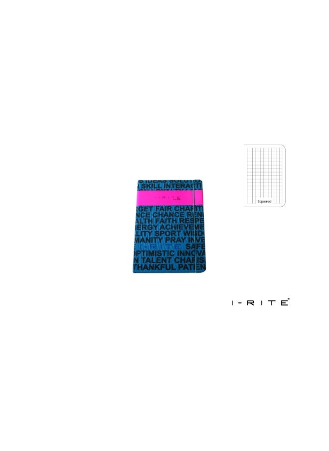 Notebook دفتر ملاحظات I-RITE ذو غلاف صلب 16×24 سم مربع باللون الأزرق  - Image 1