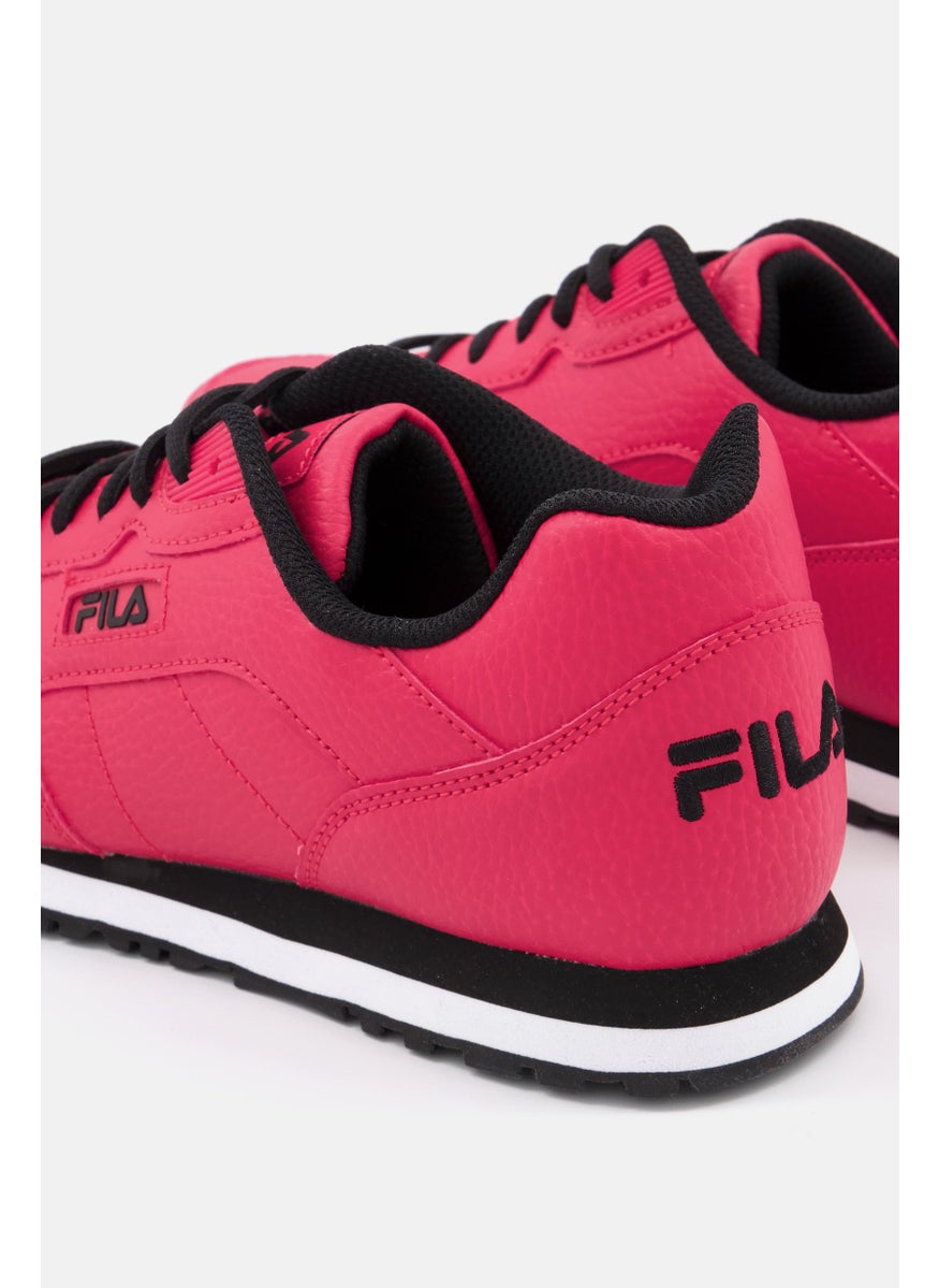 FILA - Men Cress PB Lace Up Running Shoes, Red Combo - Image 1