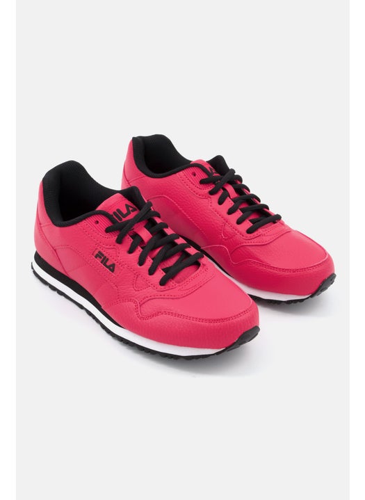 Men Cress PB Lace Up Running Shoes, Red Combo