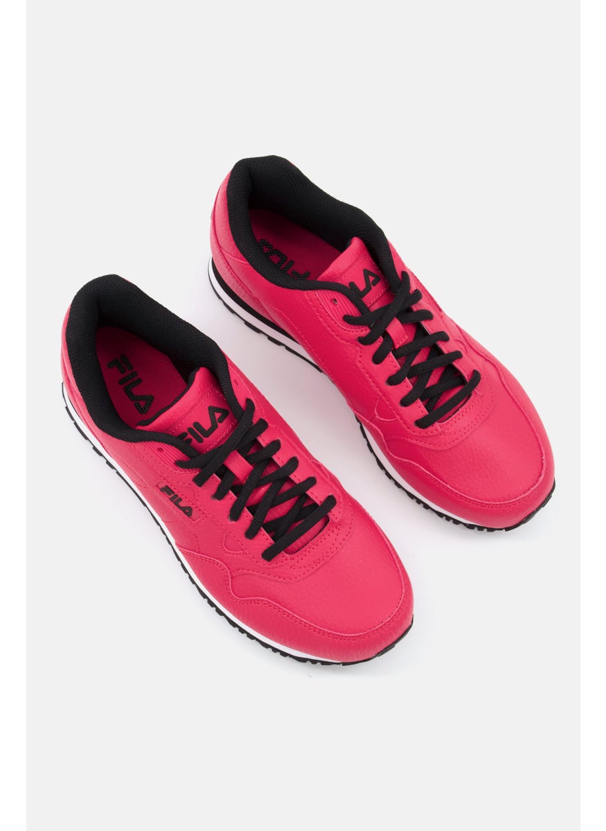 FILA - Men Cress PB Lace Up Running Shoes, Red Combo - Image 1