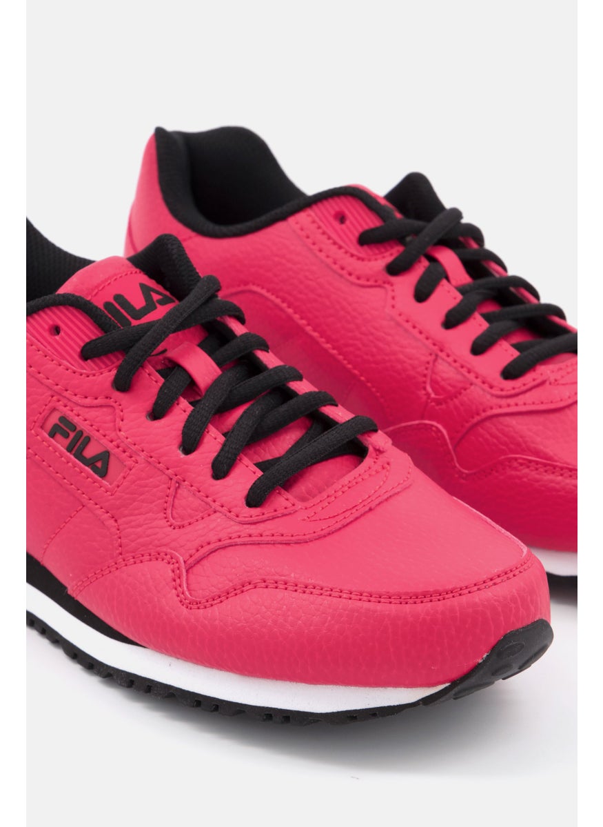 FILA - Men Cress PB Lace Up Running Shoes, Red Combo - Image 1