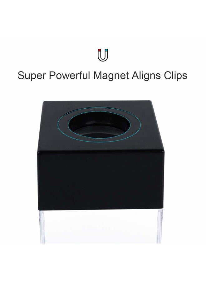grwanpen R&S 2 Magnetic Paper Clip Dispenser Boxes with 100 Metal Paper Clips Each,Black - Image 3