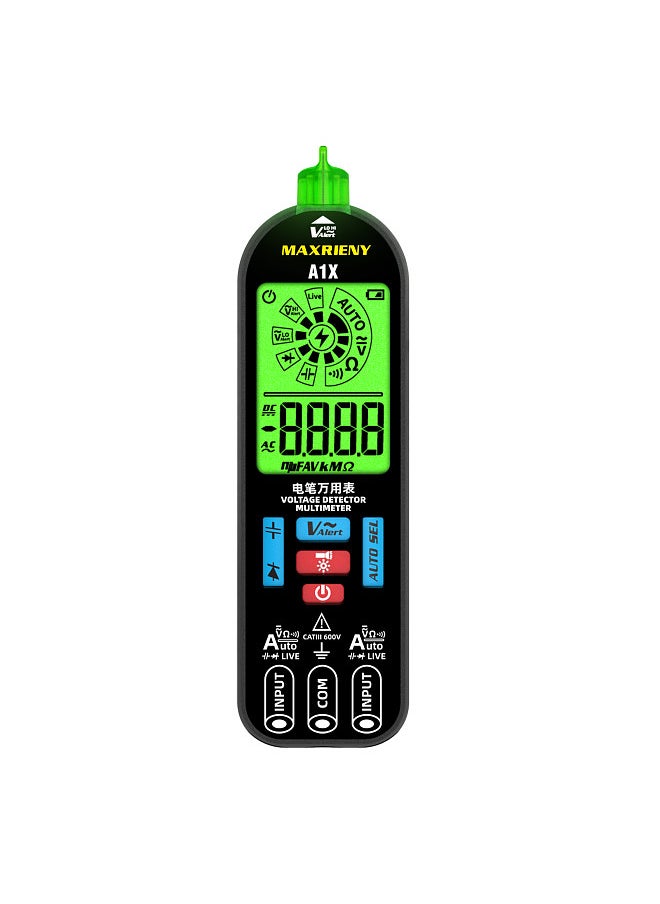 Lepmerk MAXRIENY Automatic Anti-Burn Intelligent Digital Multimeter Fast Accurately Measures Voltage Resistance Diode Tester Live Wire Voltage Tester with Flashlight  - Image 1
