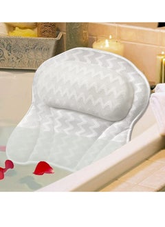 Besititli Bath Pillow Luxury Bathtub Pillow, Besititli Ergonomic Bath Pillows for Tub Neck and Back Support, Bath Tub Pillow Rest 4D Air Mesh Breathable Bath Accessories for Women & Men  - Image 1