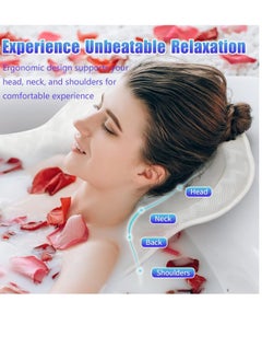 Besititli Bath Pillow Luxury Bathtub Pillow, Besititli Ergonomic Bath Pillows for Tub Neck and Back Support, Bath Tub Pillow Rest 4D Air Mesh Breathable Bath Accessories for Women & Men  - Image 2