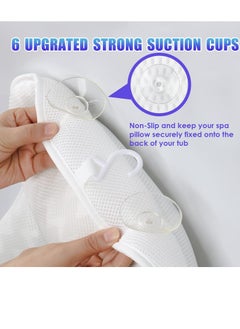 Besititli Bath Pillow Luxury Bathtub Pillow, Besititli Ergonomic Bath Pillows for Tub Neck and Back Support, Bath Tub Pillow Rest 4D Air Mesh Breathable Bath Accessories for Women & Men  - Image 4