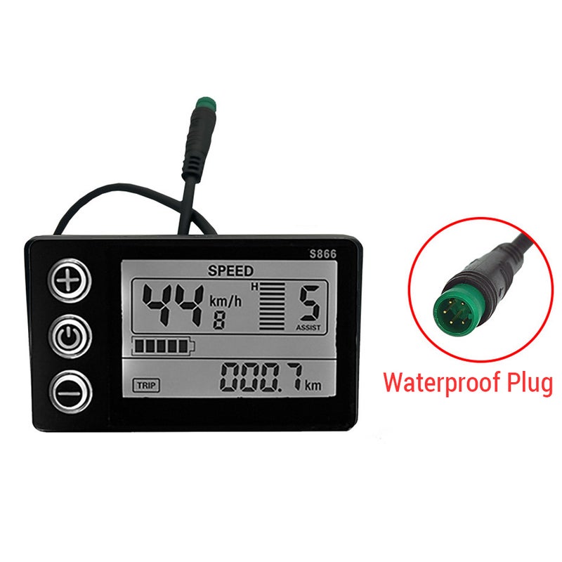 شاشة LCD بسواقة SM 24 فولت / 36 فولت / 48 فولت للدراجة الكهربائية والدراجة الهوائية الكهربائية - Image 2