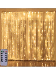 Generic 300 LED Copper Wire Curtain Lights 8 Modes DIY Pattern Flexible String Lights with Remote Window and Wall Decorations for Garden Room Party  - Image 1