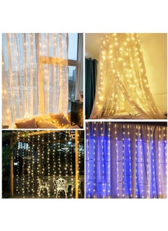 Generic 300 LED Copper Wire Curtain Lights 8 Modes DIY Pattern Flexible String Lights with Remote Window and Wall Decorations for Garden Room Party  - Image 4