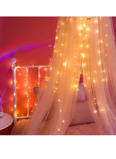 Generic 300 LED Copper Wire Curtain Lights 8 Modes DIY Pattern Flexible String Lights with Remote Window and Wall Decorations for Garden Room Party  - Image 3