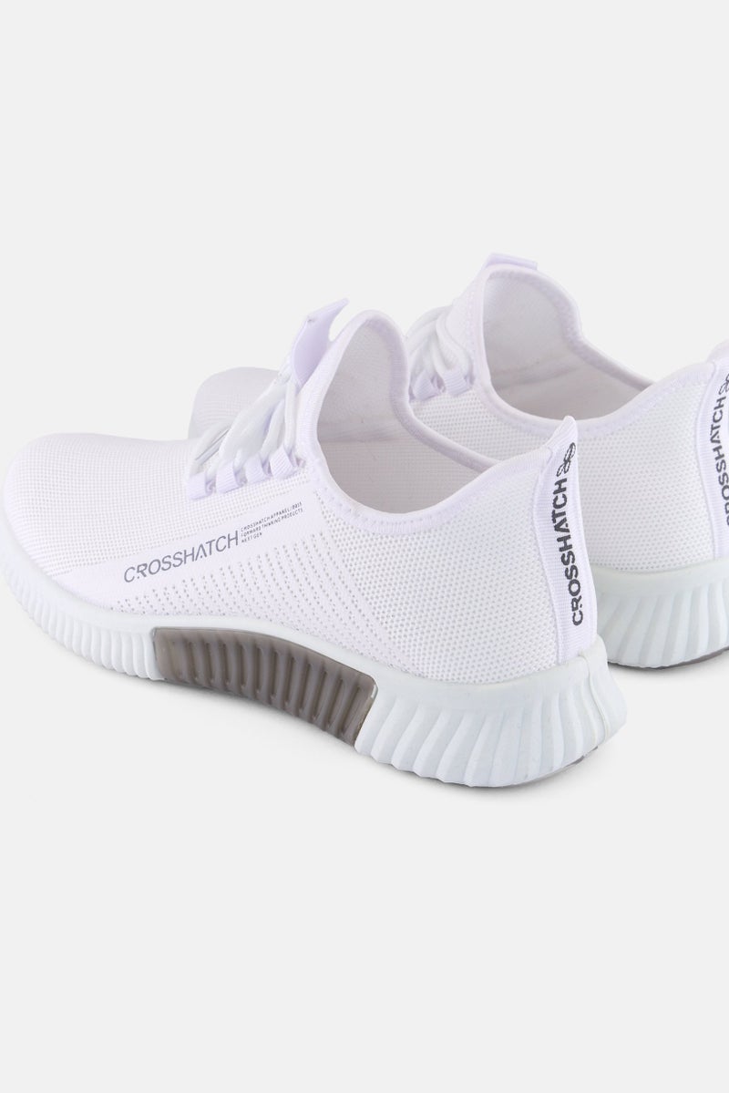 CROSSHATCH أحذية تدريب للرجال من نيمبوس، مزودة بأربطة، بيضاء - Image 2