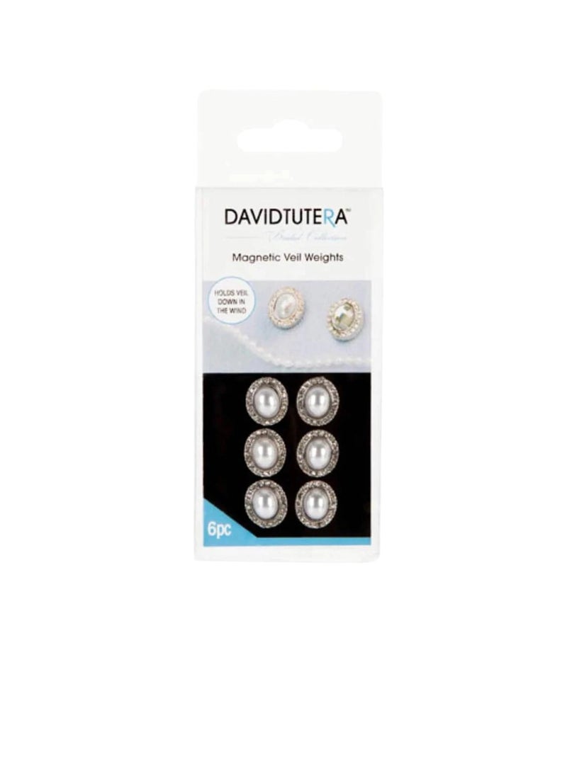 David Tutera - Veil Weights Pearl Oval 6 pieces - Image 1