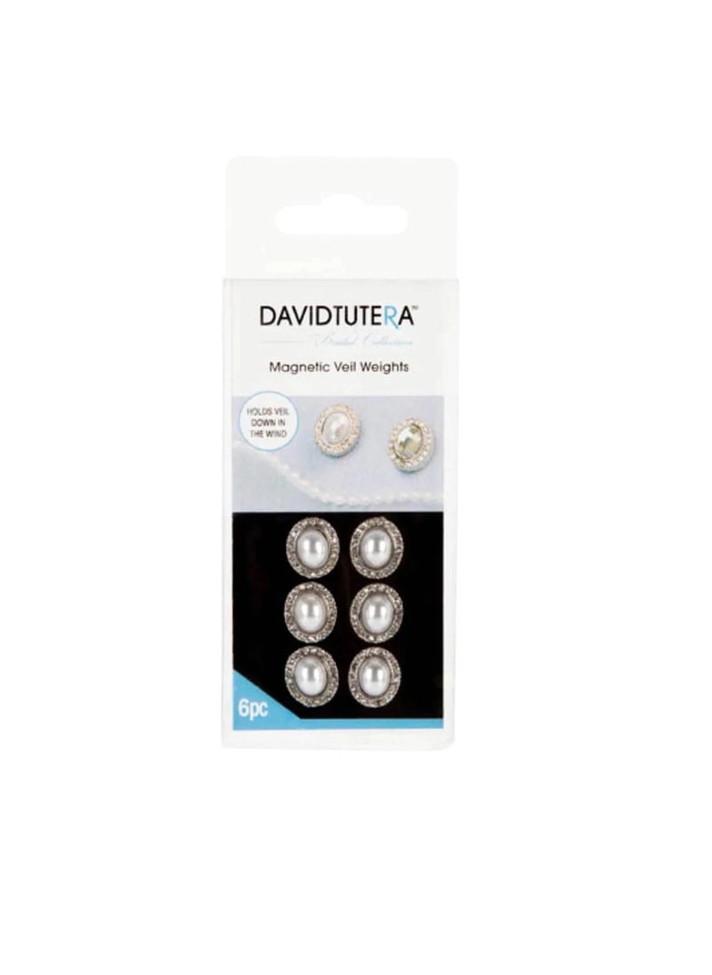 David Tutera - Veil Weights Pearl Oval 6 pieces - Image 1