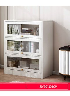 NKX 3-Tier Stackable Organizer Cabinet with Doors  - Image 1