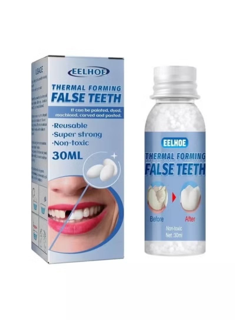 EELHOE Temporary Tooth Repair Beads Tooth Repair Kit Teeth Filling Replacement for Chipped Teeth, Thermal Beads for Temporary Fix The Missing and Broken Tooth  30 ml - Image 1