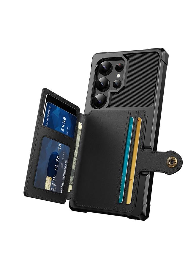 S-TOP Case For Samsung Galaxy S24 Ultra 5G Magnetic Wallet Card Bag Leather Phone Case - Image 3