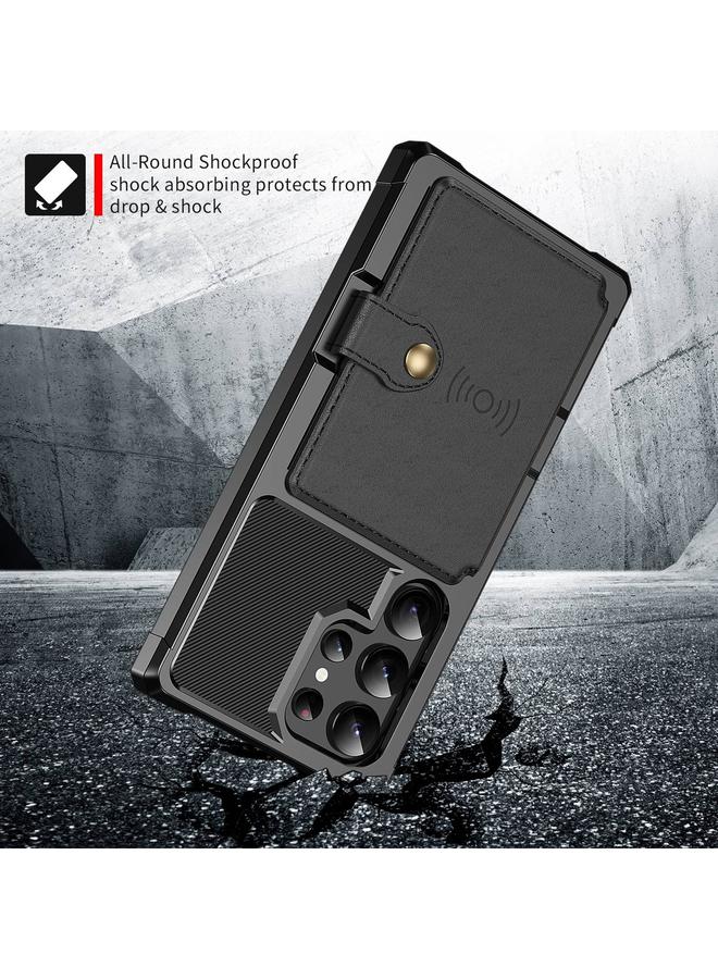 S-TOP Case For Samsung Galaxy S24 Ultra 5G Magnetic Wallet Card Bag Leather Phone Case - Image 4