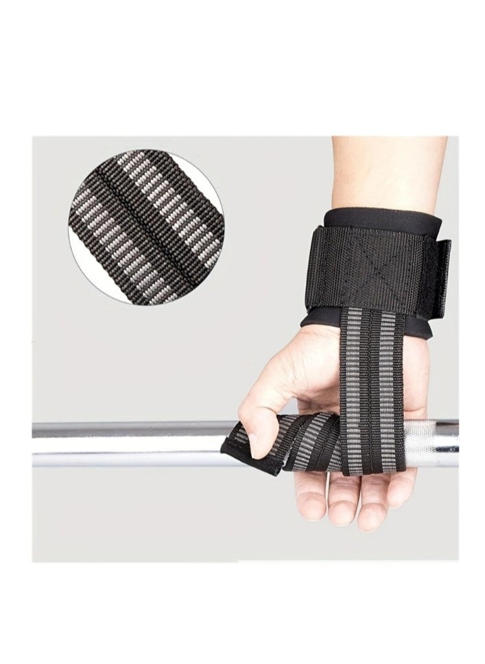 OASIS-TH 2Pcs Weightlifting Pressure Wrist Guard Strap Adjustable Hard Pull Lifting Wrist Strap Grips Band Strength Training Deadlift Grip Band Fitness  - Image 2