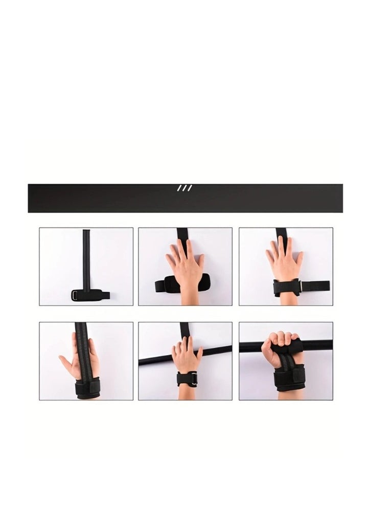 OASIS-TH 2Pcs Weightlifting Pressure Wrist Guard Strap Adjustable Hard Pull Lifting Wrist Strap Grips Band Strength Training Deadlift Grip Band Fitness  - Image 5