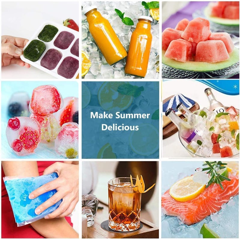 ZELKEY 4 PCS Pop Up Ice Cube Trays for Freezer with Lid with Easy Release Flexible Silicone Bottom Stackable 100 Bpa Free Food Grade for Freezer Cocktail Color May Vary Pack of 4 - Image 4