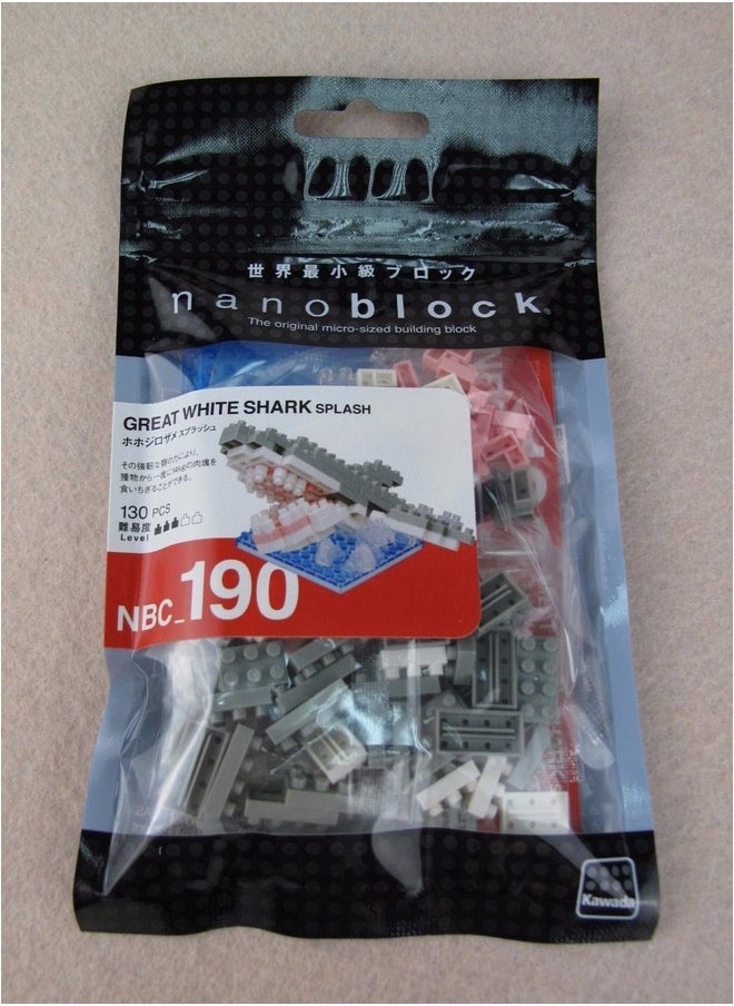 Nanoblock Nanoblock Great White Shark Splash Building Kit (120 Piece) 