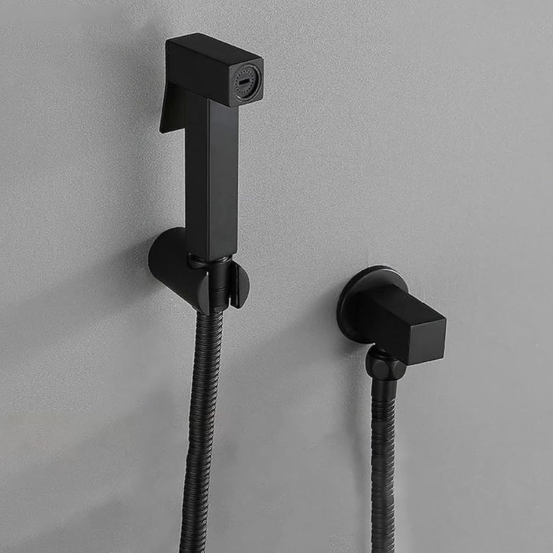 مرشة بيديه سوداء لمقعد المرحاض مع تركيبة حائطية للمياه الباردة للنظافة النسائية - Image 4