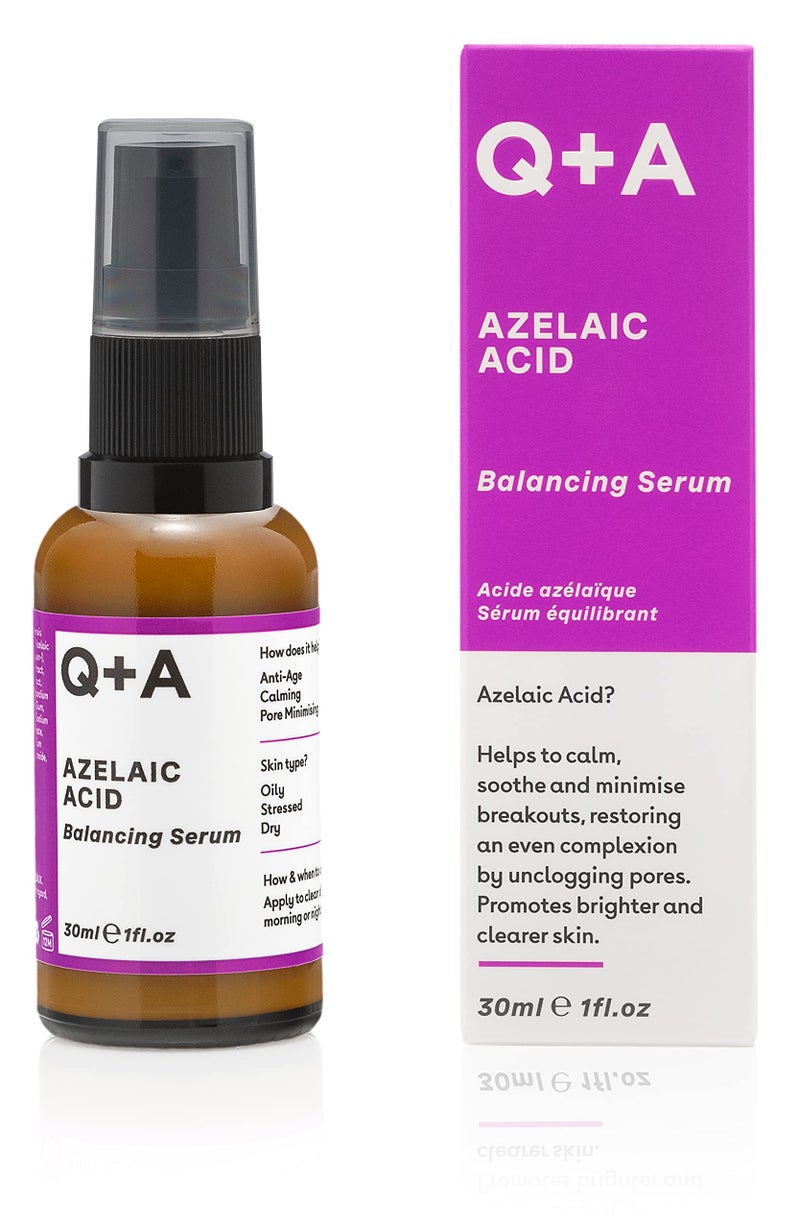 Q+A QA Azelaic Acid Balancing Serum Containing Pore Minimising Zinc PCA and Antioxidants for Fresher and Smoother Skin 30ml