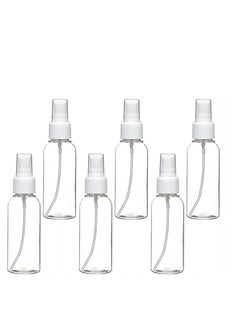 STORE77 6-Piece Refillable Spray Bottles for Dispensing Clear/White  - Image 1