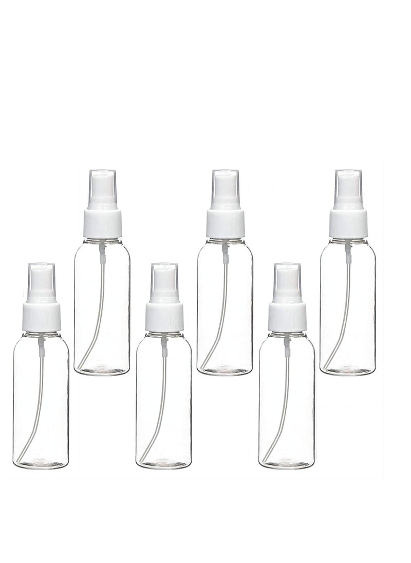 STORE77 6-Piece Refillable Spray Bottles for Dispensing Clear/White  - Image 1