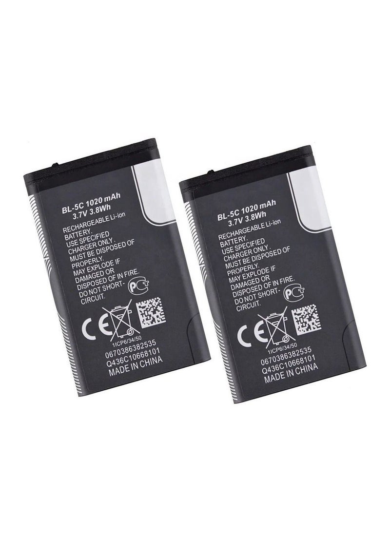 JAJEEK High-Quality Replacement Battery Compatible With Nokia BL-5C – 1020mAh Rechargeable Li-ion Cell In Multicolour – Long-Lasting Power Solution With Safe Charging Circuit – Ideal Backup Or Replacement Battery For Nokia Classic Models – Easy Installation Design - Image 2