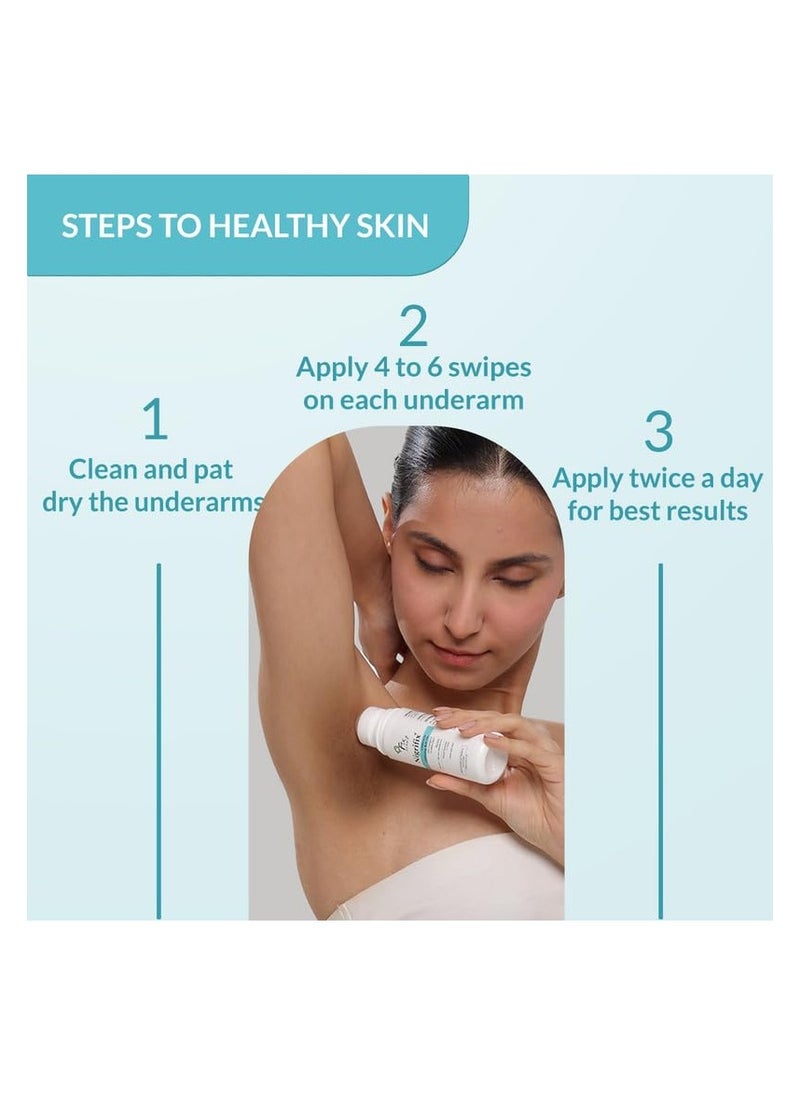 FIXDERMA Fixderma Nigrifix Underarm Lightening Roll on with 6% AHA, Lactic Acid & 1% Mandelic Acid & Kojic Acid | Brightens Skin & Exfoliates Underarm | For Sensitive Skin - 120ml (Pack of 2)  - Image 5