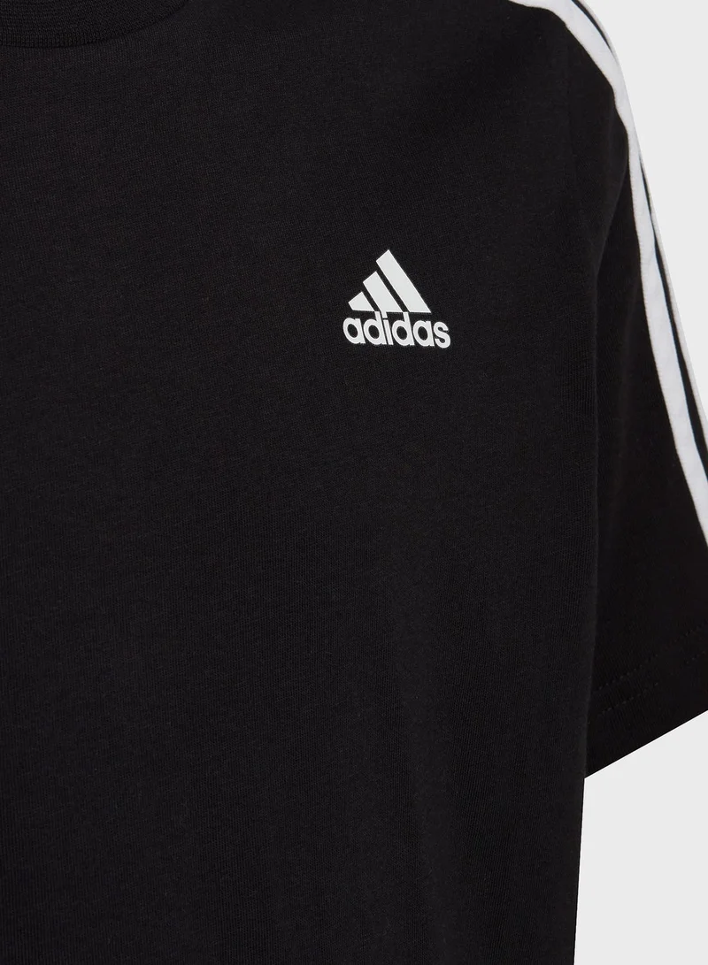 Adidas Kids 3 Stripe Essential T-Shirt