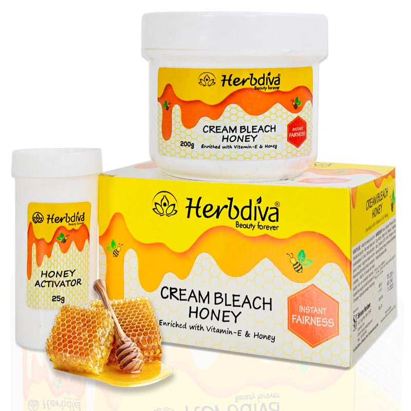 Herbdiva كريم هيربديفا لتفتيح البشرة بالعسل 250 جرام مدعم بفيتامين E للعسل للحصول على إشراقة فورية وتحسين لون البشرة الرائع مع قوة رحيق الطبيعة - Image 1