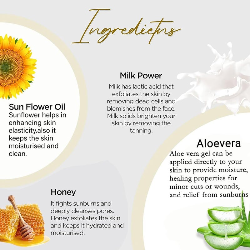 Herbdiva كريم هيربديفا لتفتيح البشرة بالعسل 250 جرام مدعم بفيتامين E للعسل للحصول على إشراقة فورية وتحسين لون البشرة الرائع مع قوة رحيق الطبيعة - Image 2