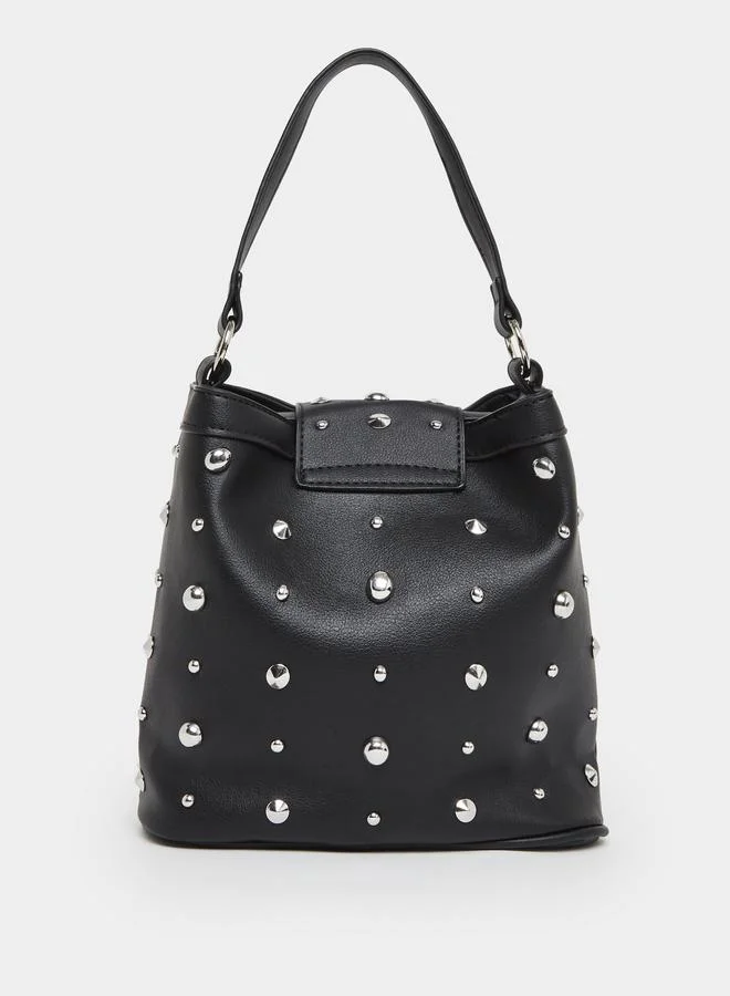 ستايلي Studded Crossbody Bag with Chain Strap
